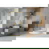Mexen Rio душ кабина полукръгла 80 x 80 см, прозрачна, златна + подови душ Rio, бял - 863-080-080-50-00-4710