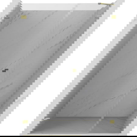 Mexen Lunar-B лява врата за душ кабина 140 см, прозрачна, златна - 832S-140-050-50-00-L