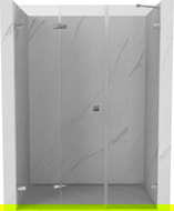 Mexen Lunar-F сгъваеми душ врати леви 140 cm, прозрачни, хром - 836S-140-050-01-00-L