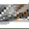 Mexen Rio полукръгла душ кабина 70 x 70 cm, графит, златен + корито Rio, бял - 863-070-070-50-0-4710