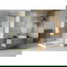 Mexen Rio душ кабина квадратна 90 x 90 см, райе, златиста + душ под Rio, бял - 860-090-090-50-20-4510