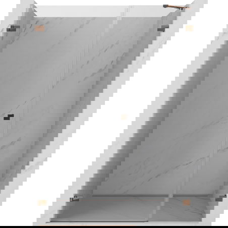 Mexen Lunar-B лява люлееща се душ кабина 135 см, прозрачна, розово злато - 832S-135-050-60-00-L