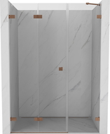 Mexen Lunar-F стъклена врата лява 110 cm, прозрачна, четкана мед - 836S-110-050-65-00-L