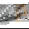 Mexen Rio душ кабина полукръгла 90 x 90 см, матирана, черна + тава, бяла