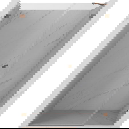 Mexen Lunar-B лява душ кабина с отваряеми врати 140 см, прозрачна, четкана мед - 832S-140-050-65-00-L