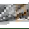 Mexen Rio душ кабина полукръгла 80 x 80 см, графит, черна + душ под Rio, бял - 863-080-080-70-40-4710