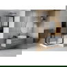 Mexen Rio душ кабина квадратна 80 x 80 см, ленти, черна + поддушник Rio, бял - 860-080-080-70-20-4510