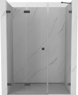 Mexen Lunar-F лява преграда за душ кабина 110 см, прозрачен, Gun Metal - 836S-110-050-95-00-L