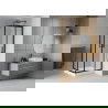 Mexen Rio душ кабина квадратна 80 x 80 см, матирано стъкло, черно + поддон Rio, бял - 860-080-080-70-30-4510