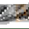Mexen Rio душ кабина квадратна 90 x 90 см, графит, черен + поддънка Rio, бяла - 860-090-090-70-40-4510