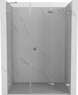 Mexen Lunar-F сгъваема душ врата дясна 115 см, прозрачна, хром - 836S-115-050-01-00-P