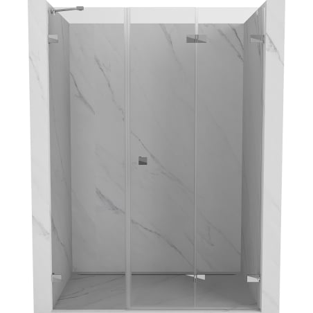 Mexen Lunar-F сгъваеми душ врати дясни 130 см, прозрачни, хром - 836S-130-050-01-00-P