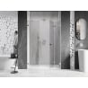 Mexen Lunar-F сгъваеми душ врати дясни 130 см, прозрачни, хром - 836S-130-050-01-00-P