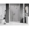 Mexen Lunar-F сгъваеми душ врати дясни 130 см, прозрачни, хром - 836S-130-050-01-00-P
