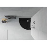Mexen Flat черен, полукръгъл душ корито slim 100 x 100 cm, с хромиран сифон - 41701010
