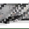 Mexen Lunar-F сгъваеми душ врати десни 125 cm, прозрачни, розово злато - 836S-125-050-60-00-P