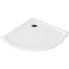 Mexen Flat полукръгъл душ-кабина Slim 100 x 100 см, бял, черен сифон - 41101010B