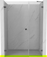 Mexen Lunar-B ляви врати за душ 125 см, прозрачни, gun metal - 832S-125-050-95-00-L