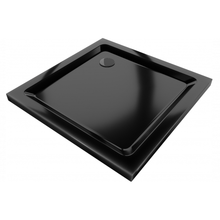 Mexen Flat квадратен душ кабина slim 70 х 70 см, черен, сифон черен - 40707070B