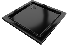 Mexen Flat квадратен ултратънък корито 70 x 70 см, черен, сифон черен - 40707070B