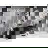 Сгъваеми душ врати Mexen Lunar-F, дясно, 120 см, прозрачни, изчеткано графитено сиво - 836S-120-050-66-00-P