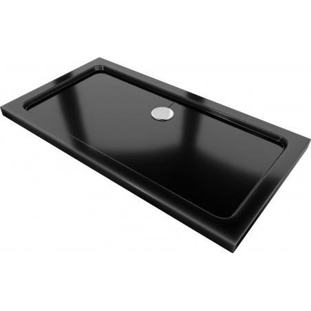 Mexen Flat правоъгълно корито за душ slim 140 x 70 см, черен, сифон хром - 40707014