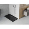Mexen Flat правоъгълна плитка слим 130 x 70 см, черна, сифона хром - 40707013