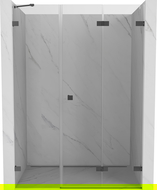 Mexen Lunar-F сгъваеми душ врати десни 110 см, прозрачни, gun metal - 836S-110-050-95-00-P
