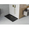 Mexen Flat правоъгълно тънко корито 120 x 70 см, черно, сифон златен - 40707012G