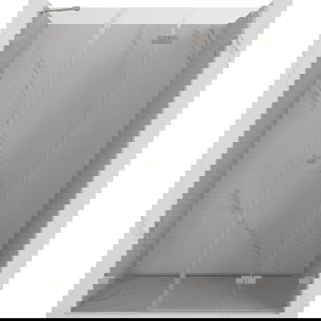 Mexen Lunar-F сгъваеми душ врати дясни 145 см, прозрачни, четкан никел - 836S-145-050-97-00-P