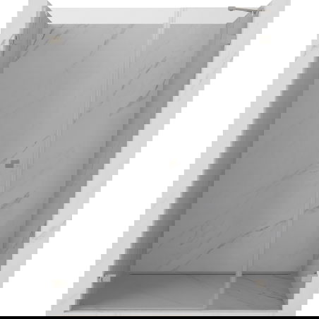 Mexen Lunar-B лява врата за душ 145 см, прозрачна, четкан никел - 832S-145-050-97-00-L