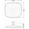 Mexen D-33 душ 23x23 см, хром - 79733-00