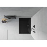 Mexen Flat правоъгълно тънко дъно 110 x 80 см, черно, черен сифон - 40708011B