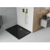 Mexen Flat правоъгълна тънка душ кабина 130 x 80 см, черна, сифон златен - 40708013G