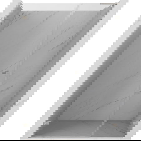 Mexen Lunar-B L врати за душ ляво отваряне 135 см, прозрачни, матиран никел - 832SL-135-050-97-00-L