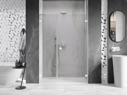 Mexen Lunar-B душ кабина врата дясна 130 см, прозрачна, бяла - 832S-130-050-20-00-P