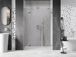 Mexen Lunar душ врати с махово отваряне лява 120 см, прозрачна, хром - 834S-120-050-01-00-L