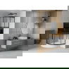 Mexen Rio душ кабина полукръгла 80 x 80 см, ивици, черна + поддон Rio, бял - 863-080-080-70-20-4710