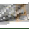 Mexen Rio душ кабина полуобзема 90 x 90 см, прозрачно, златно + под душ Flat, бял - 863-090-090-50-00-4110G