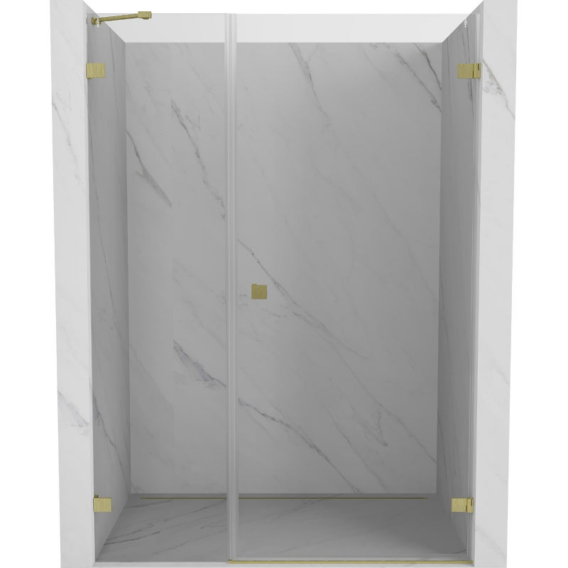 Mexen Lunar-B десни врати за душкабина, 120 cm, прозрачни, златно матирани - 832S-120-050-55-00-P