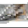 Mexen Rio душ кабина полукръгла 80 x 80 см, матово стъкло, златно + поддушово корито Flat, бяло - 863-080-080-50-30-4110G