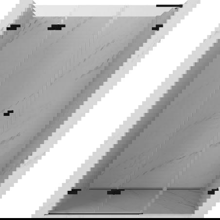 Mexen Lunar-F L лява сгъваема врата за душ 115 см, прозрачен, черен - 836SL-115-050-70-00-L