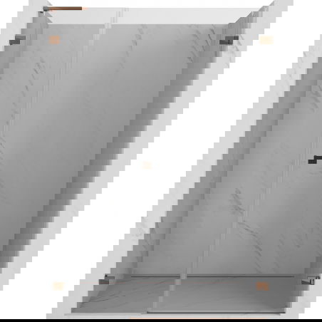 Mexen Lunar-B L душ кабина отваряща се врата дясна 110 см, прозрачна, розово злато - 832SL-110-050-60-00-P