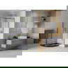 Mexen Rio душ кабина полукръгла 90 x 90 см, прозрачна, златна + поддушово корито Flat, черно - 863-090-090-50-00-4170G