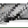 Mexen Lunar-F L сгъваема лява врата за душ 130 см, прозрачна, gun metal - 836SL-130-050-95-00-L