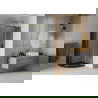 Mexen Rio полукръгла душ кабина 90 x 90 cm, графит, злато + плосък поддушов пол, черен - 863-090-090-50-40-4170G