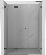 Mexen Lunar-F L сгъваеми леви душ врати 140 см, прозрачни, gun metal - 836SL-140-050-95-00-L