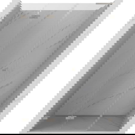 Mexen Lunar-F L сгъваеми душ врати лява 110 см, прозрачна, матиран никел - 836SL-110-050-97-00-L