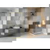 Mexen Rio квадратна душ кабина 70 x 70 см, ивици, златна + Flat душ-под, бяла - 860-070-070-50-20-4010G