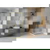Mexen Rio двоен душ кабина квадратна 80 x 80 см, матово, златно + душ корито Flat, бяло - 860-080-080-50-30-4010G